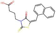 4-(5-(Naphthalen-1-ylmethylene)-4-oxo-2-thioxothiazolidin-3-yl)butanoic acid