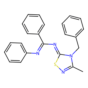 N-(4-Benzyl-3-methyl-1,2,4-thiadiazol-5(4H)-ylidene)-N'-phenylbenzimidamide
