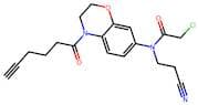 2-Chloro-N-(2-cyanoethyl)-N-(4-(hex-5-ynoyl)-3,4-dihydro-2H-benzo[b][1,4]oxazin-7-yl)acetamide