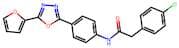 2-(4-Chlorophenyl)-N-(4-(5-(furan-2-yl)-1,3,4-oxadiazol-2-yl)phenyl)acetamide