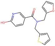 N-(Furan-2-ylmethyl)-6-hydroxy-N-(thiophen-2-ylmethyl)nicotinamide