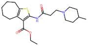 Ethyl 2-(3-(4-methylpiperidin-1-yl)propanamido)-5,6,7,8-tetrahydro-4H-cyclohepta[b]thiophene-3-car…