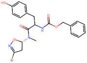 Benzyl (1-(((S)-3-bromo-4,5-dihydroisoxazol-5-yl)(methyl)amino)-3-(4-hydroxyphenyl)-1-oxopropan-2-…