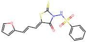 N-((Z)-5-((E)-3-(Furan-2-yl)allylidene)-4-oxo-2-thioxothiazolidin-3-yl)benzenesulfonamide