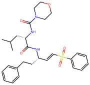 N-((S)-4-Methyl-1-oxo-1-(((S,E)-5-phenyl-1-(phenylsulfonyl)pent-1-en-3-yl)amino)pentan-2-yl)morpho…