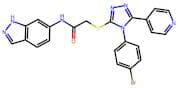 2-((4-(4-Bromophenyl)-5-(pyridin-4-yl)-4H-1,2,4-triazol-3-yl)thio)-N-(1H-indazol-6-yl)acetamide