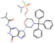 ((2S,6R)-6-(2-Isobutyramido-6-oxo-1,6-dihydro-9H-purin-9-yl)-4-tritylmorpholin-2-yl)methyl dimethy…