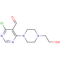 4-Chloro-6-[4-(2-hydroxyethyl)piperazin-1-yl]pyrimidine-5-carbaldehyde