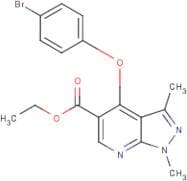 Ethyl 4-(4-bromophenoxy)-1,3-dimethyl-1H-pyrazolo[3,4-b]pyridine-5-carboxylate
