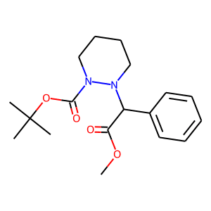 Methyl phenyl(tetrahydro-2H-pyridazin-1-yl)acetate, N2-BOC protected
