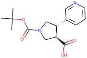 trans-4-(Pyridin-3-yl)pyrrolidine-3-carboxylic acid, N-BOC protected