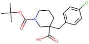 3-(4-Chlorobenzyl)piperidine-3-carboxylic acid, N-BOC protected