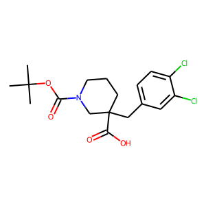 3-(3,4-Dichlorobenzyl)piperidine-3-carboxylic acid, N-BOC protected