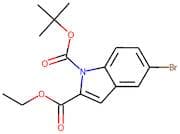 Ethyl 5-bromo-1H-indole-2-carboxylate, N-BOC protected