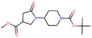 4-[4-(Methoxycarbonyl)-2-oxopyrrolidin-1-yl]piperidine, N-BOC protected