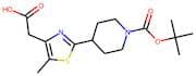 2-[5-Methyl-2-(N-tert-butoxycarbonylpiperidine)-1,3-thiazol-4-yl]acetic acid