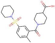 1-[2-Methyl-5-(piperidin-1-ylsulphonyl)benzoyl]piperidine-4-carboxylic acid