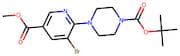 4-[3-Bromo-5-(methoxycarbonyl)pyridin-2-yl]piperazine, N1-BOC protected
