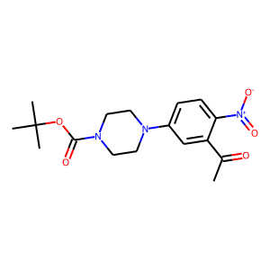 4-(3-Acetyl-4-nitrophenyl)piperazine, N1-BOC protected