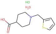 1-(Thien-2-ylmethyl)piperidine-4-carboxylic acid hydrochloride hydrate 97%