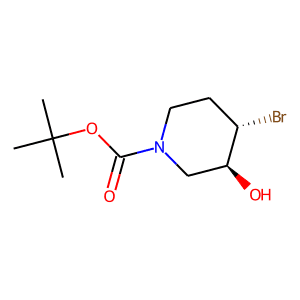 trans-4-Bromo-3-hydroxypiperidine, N-BOC protected