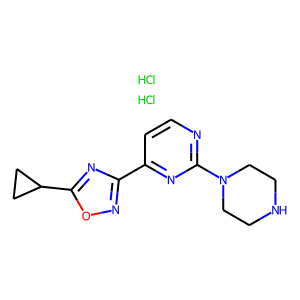 4-(5-Cyclopropyl-1,2,4-oxadiazol-3-yl)-2-(piperazin-1-yl)pyrimidine dihydrochloride