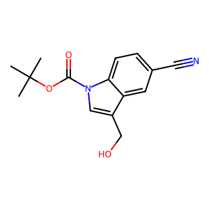 5-Cyano-3-(hydroxymethyl)-1H-indole, N-BOC protected 95+%