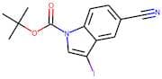5-Cyano-3-iodo-1H-indole, N-BOC protected