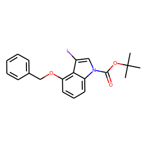 4-(Benzyloxy)-3-iodo-1H-indole, N-BOC protected