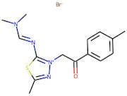 2-{[(dimethylamino)methylidene]amino}-5-methyl-3-[2-(4-methylphenyl)-2-oxoethyl]-1,3,4-thiadiazol-…