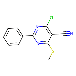 4-Chloro-6-(methylthio)-2-phenylpyrimidine-5-carbonitrile