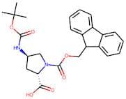 (2S,4R)-4-Aminopyrrolidine-2-carboxylic acid, 4-BOC, N1-FMOC protected