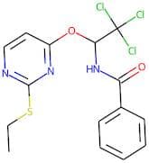 N1-(2,2,2-trichloro-1-{[2-(ethylsulphanyl)-4-pyrimidinyl]oxy}ethyl)benzamide