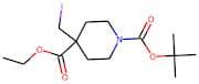 Ethyl 4-(iodomethyl)piperidine-4-carboxylate, N-BOC protected