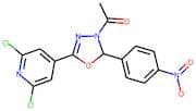 1-[5-(2,6-dichloro-4-pyridyl)-2-(4-nitrophenyl)-2,3-dihydro-1,3,4-oxadiazol-3-yl]ethan-1-one