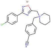 1-{[3-(4-chlorophenyl)-1,2,4-oxadiazol-5-yl]methyl}-1-(4-cyanobenzyl)hexahydropyridinium bromide