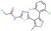 2-chloro-N-{5-[3-(2,6-dichlorophenyl)-5-methylisoxazol-4-yl]-1,3,4-thiadiazol-2-yl}acetamide