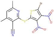 2-[(5-bromo-3,4-dinitro-2-thienyl)thio]-4,6-dimethylnicotinonitrile