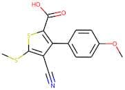 4-Cyano-3-(4-methoxyphenyl)-5-(methylthio)thiophene-2-carboxylic acid
