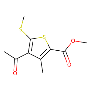 methyl 4-acetyl-3-methyl-5-(methylthio)thiophene-2-carboxylate