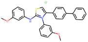 4-[1,1'-biphenyl]-4-yl-2-(3-methoxyanilino)-3-(3-methoxyphenyl)-1,3-thiazol-3-ium chloride