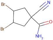 3,4-dibromo-1-cyanocyclopentane-1-carboxamide