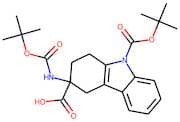 3-Amino-1,2,3,4-tetrahydro-9H-carbazole-3-carboxylic acid, N9,3-Bis-BOC protected