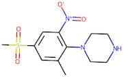 1-[2-Methyl-4-(methylsulphonyl)-6-nitrophenyl]piperazine
