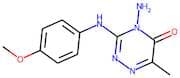 4-amino-3-(4-methoxyanilino)-6-methyl-4,5-dihydro-1,2,4-triazin-5-one
