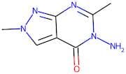 5-amino-2,6-dimethyl-4,5-dihydro-2H-pyrazolo[3,4-d]pyrimidin-4-one