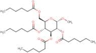 3,5-bis(hexanoyloxy)-2-[(hexanoyloxy)methyl]-6-methoxytetrahydro-2H-pyran-4-yl hexanoate