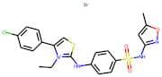 4-(4-chlorophenyl)-3-ethyl-2-(4-{[(5-methylisoxazol-3-yl)amino]sulphonyl}anilino)-1,3-thiazol-3-ium