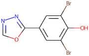2,6-Dibromo-4-(1,3,4-oxadiazol-2-yl)phenol
