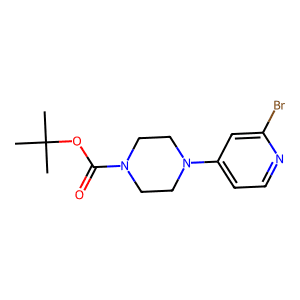 4-(2-Bromopyridin-4-yl)piperazine, N1-BOC protected